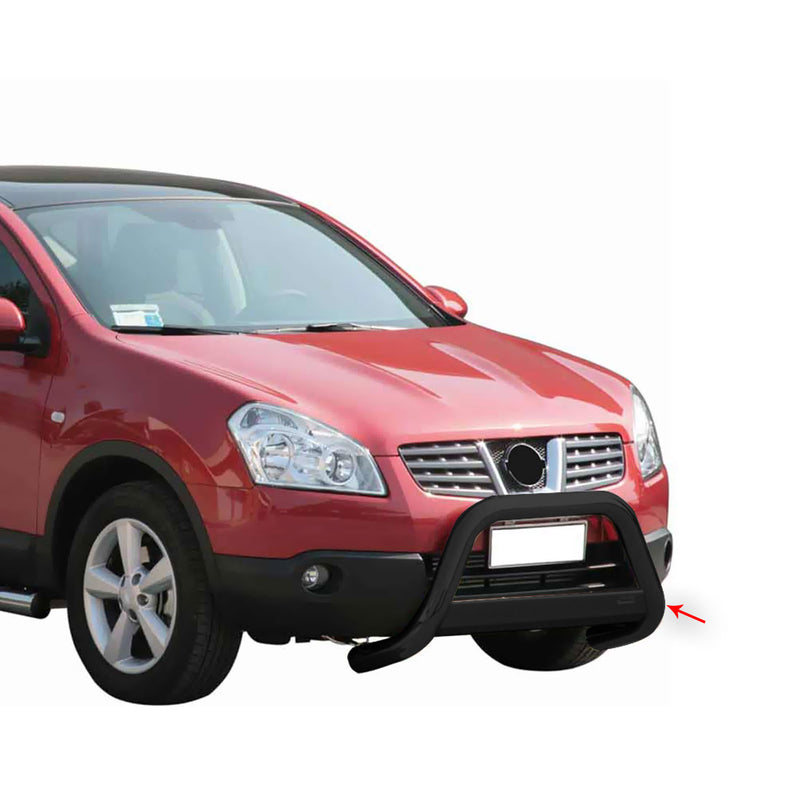 Barra di protezione anteriore per Nissan Qashqai 2007-2010 ø63mm acciaio nero 