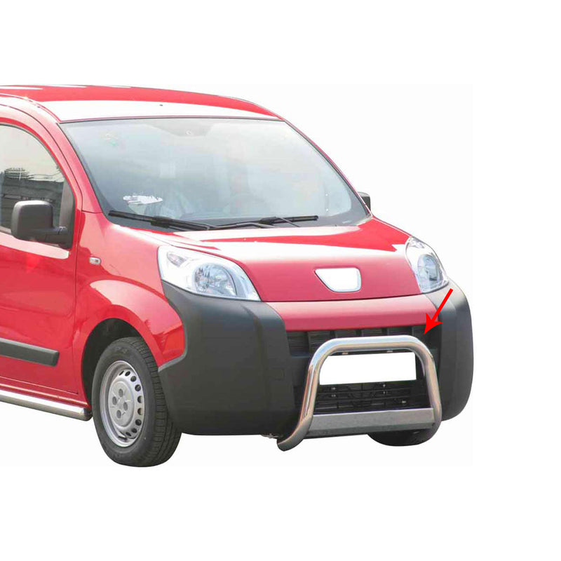 Protezione anteriore per Peugeot Bipper 2008-2016 ø63mm acciaio argento 