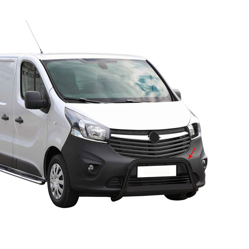 Protezione anteriore per Opel Vivaro 2014-2018 ø63mm acciaio nero