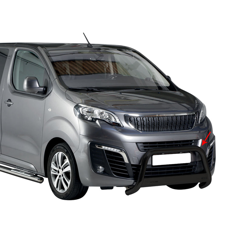 Barra di protezione anteriore per Peugeot Expert Traveller 2016-2025 ø63 Nero
