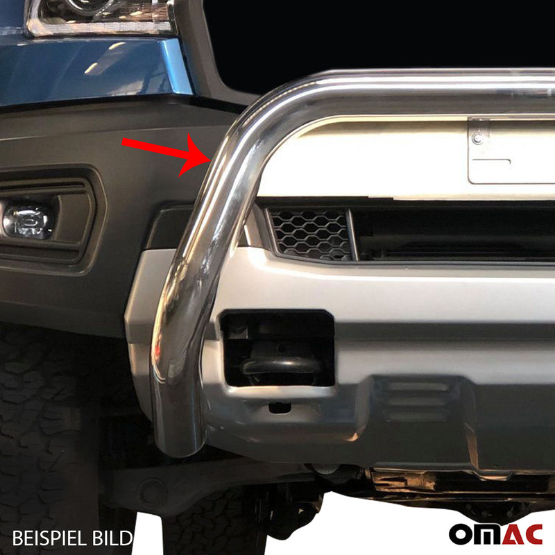 Barra di protezione anteriore per Mitsubishi Pajero 2015-2021 ø76mm acciaio argento