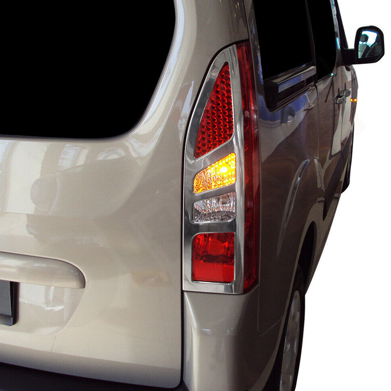 Strisce luci posteriori per Peugeot Partner Tepee 2008-2012 in acciaio inox, 2 pezzi 