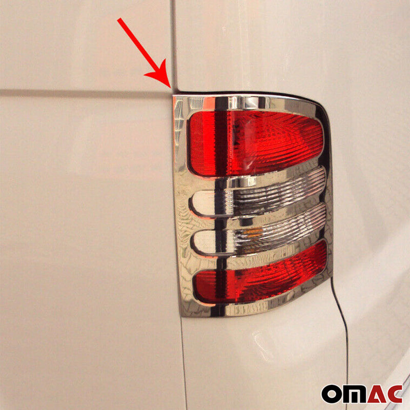 Strisce luci posteriori per VW Transporter T5 2003-2010 in acciaio inox, 2 pezzi 