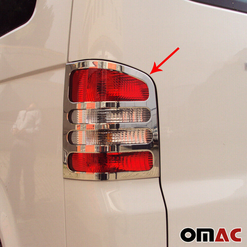 Strisce luci posteriori per VW Transporter T5 2003-2010 in acciaio inox, 2 pezzi 