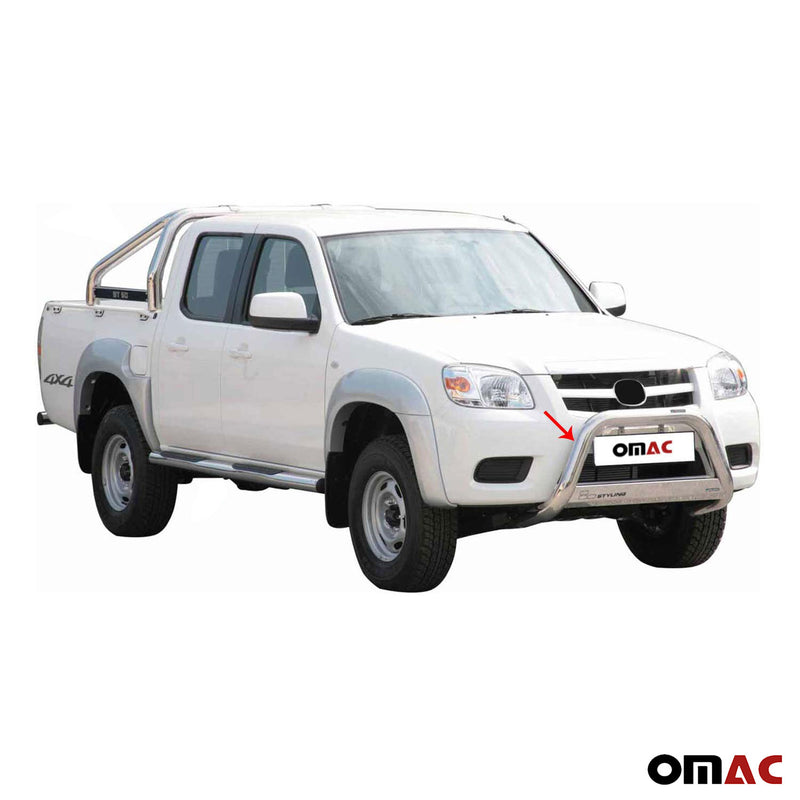 Protezione anteriore per Mazda BT-50 2009-2012 ø63mm acciaio argento 