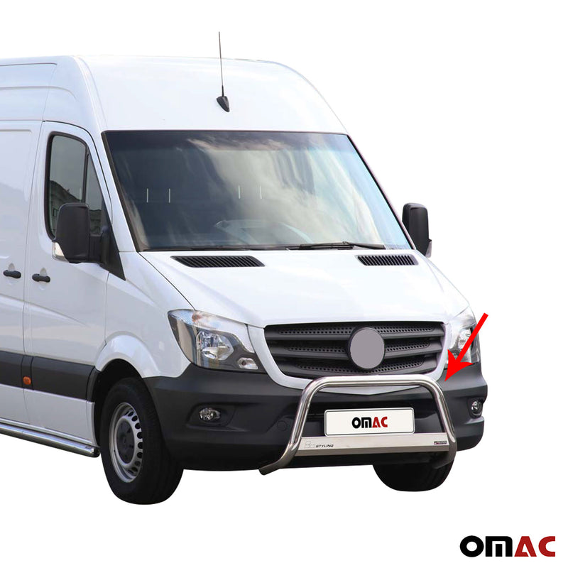 Protezione anteriore per Mercedes Sprinter 2013-2018 ø63mm acciaio argento