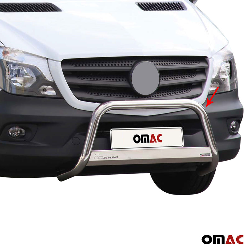 Protezione anteriore per Mercedes Sprinter 2013-2018 ø63mm acciaio argento