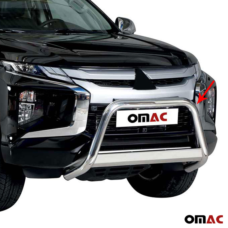 Protezione anteriore per Mitsubishi L200 2019-2025 ø63mm acciaio argento 