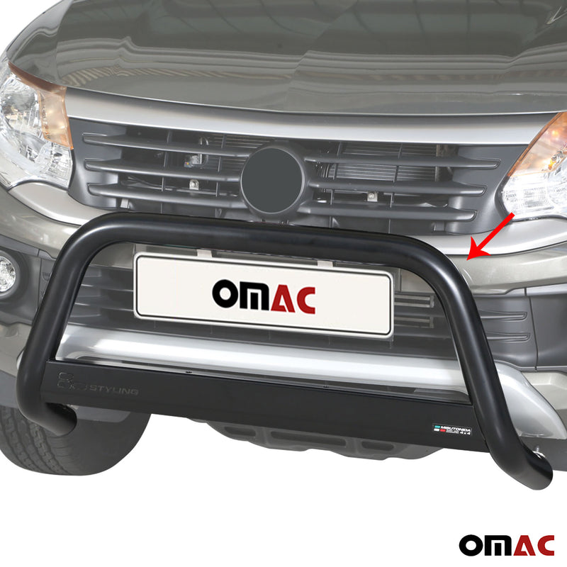 Barra di protezione anteriore per Fiat Fullback 2016-2019 ø63mm acciaio nero 