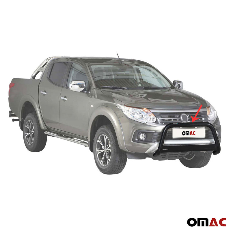 Barra di protezione anteriore per Fiat Fullback 2016-2019 ø63mm acciaio nero 