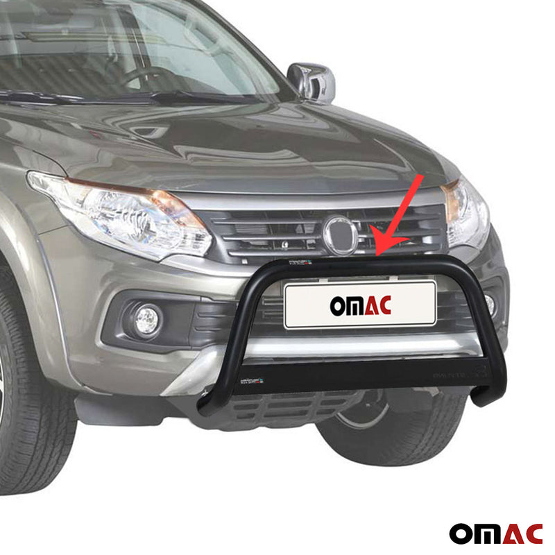 Barra di protezione anteriore per Fiat Fullback 2016-2019 ø63mm acciaio nero 