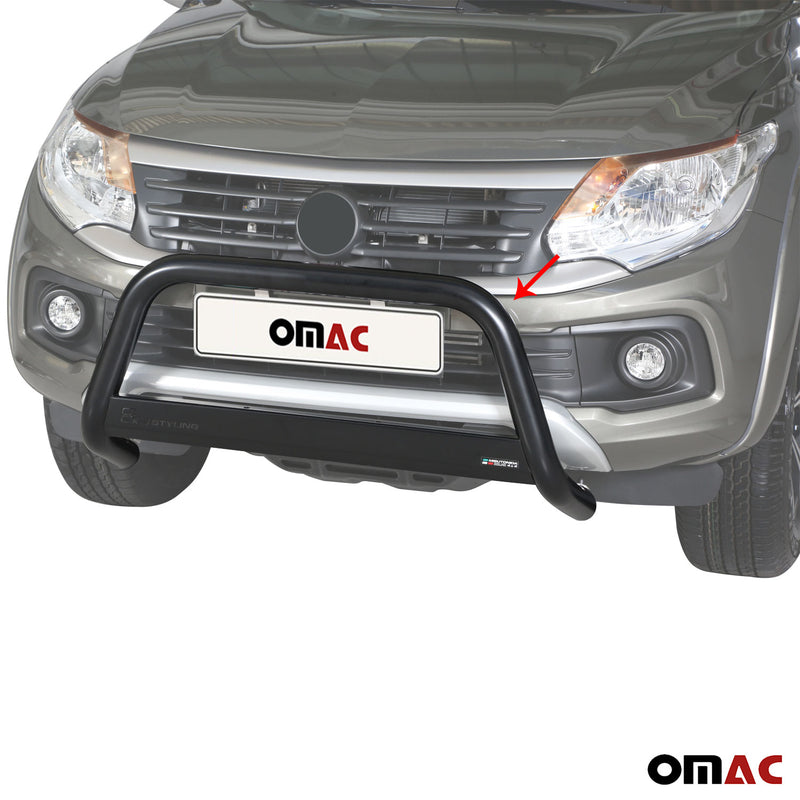 Barra di protezione anteriore per Fiat Fullback 2016-2019 ø63mm acciaio nero 