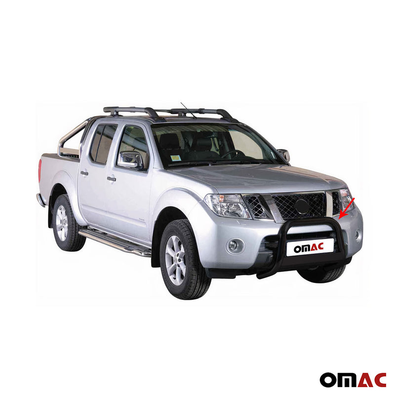 Barra di protezione anteriore per Nissan Navara 2010-2014 ø63mm acciaio nero