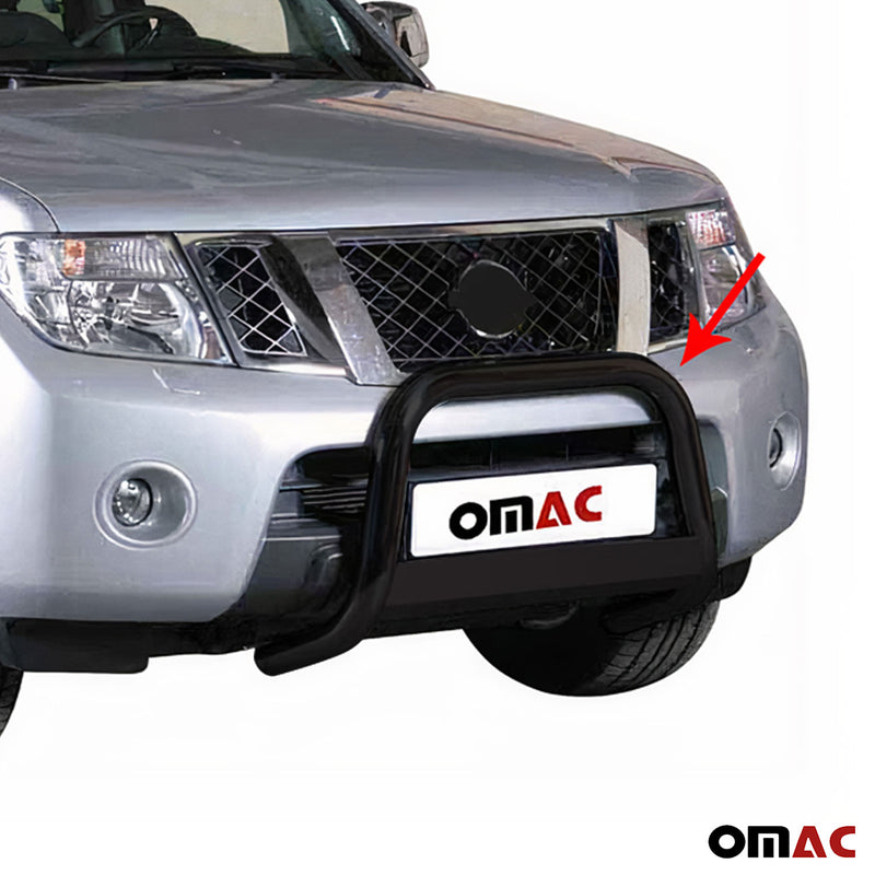Barra di protezione anteriore per Nissan Navara 2010-2014 ø63mm acciaio nero