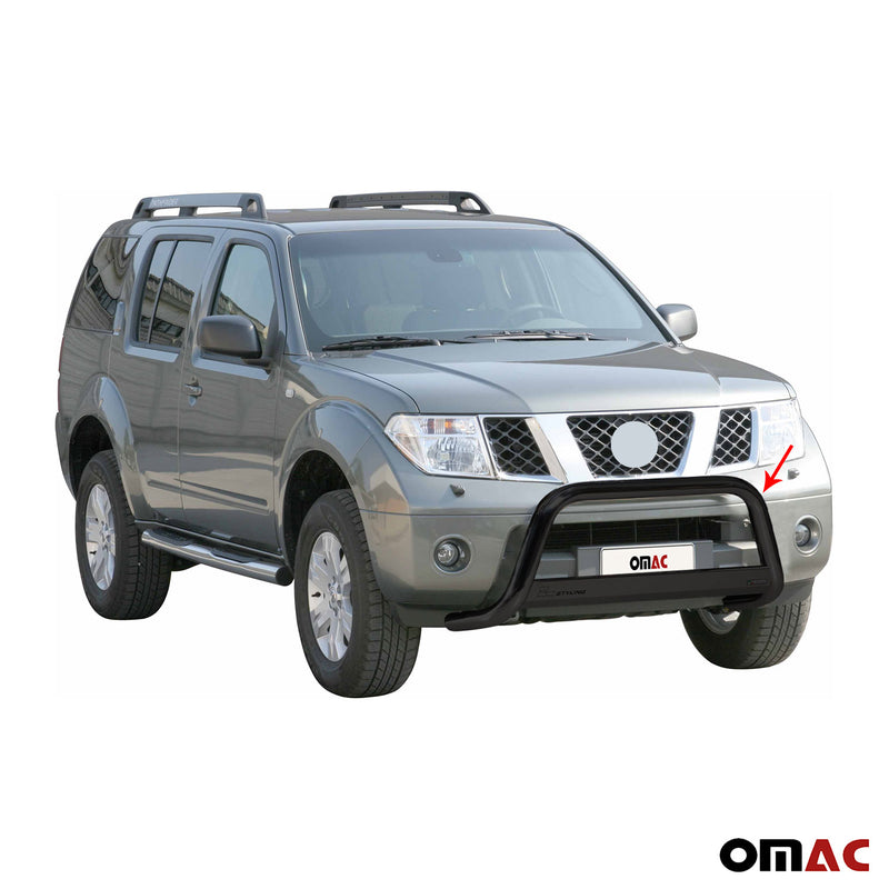 Barra di protezione anteriore per Nissan Navara 2005-2010 ø63mm acciaio nero