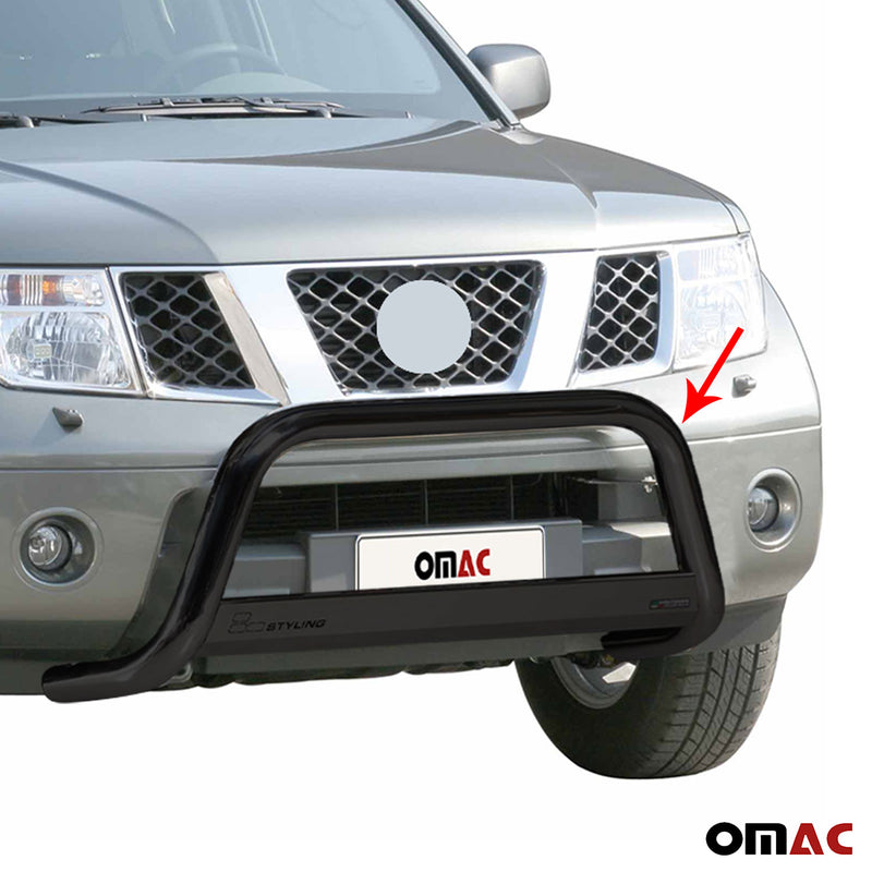 Barra di protezione anteriore per Nissan Navara 2005-2010 ø63mm acciaio nero