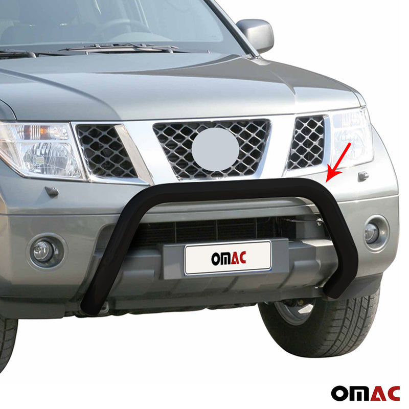 Barra di protezione anteriore per Nissan Navara 2005-2010 ø76mm acciaio nero