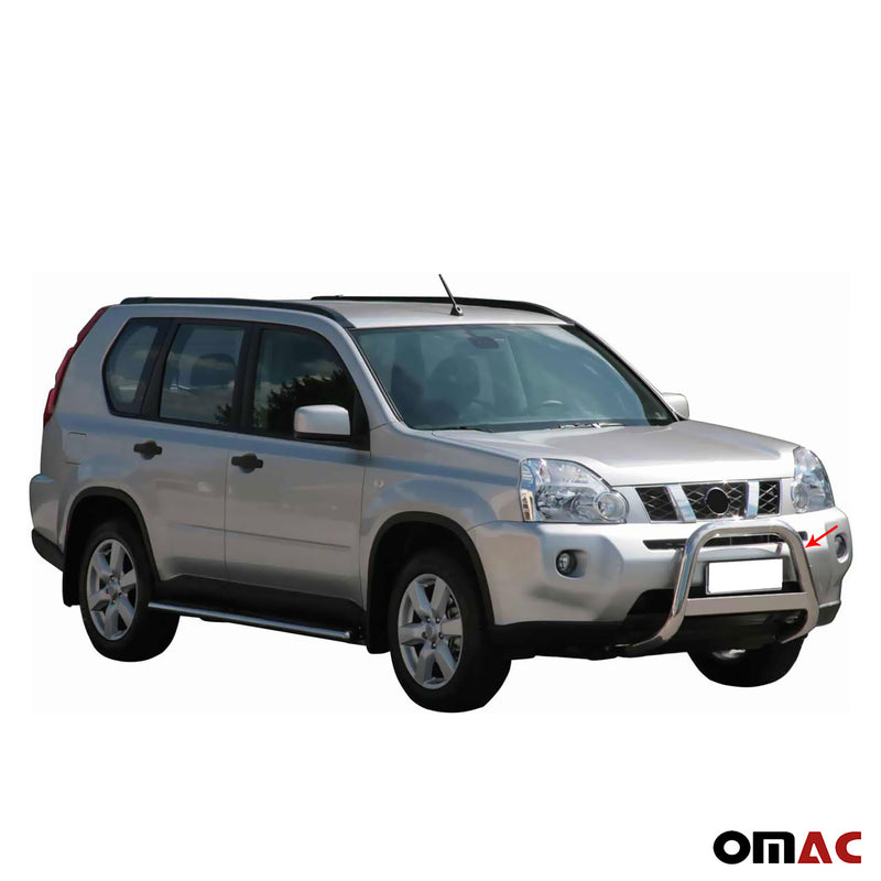 Protezione anteriore per Nissan X-Trail 2007-2010 ø63mm acciaio argento 