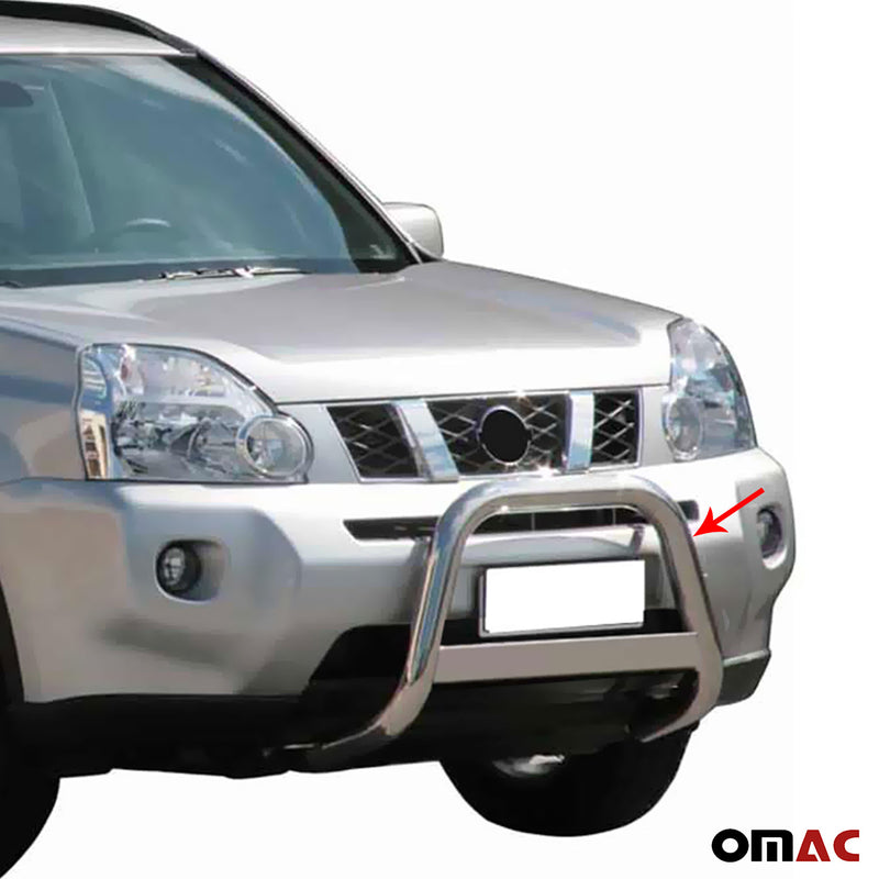 Protezione anteriore per Nissan X-Trail 2007-2010 ø63mm acciaio argento 
