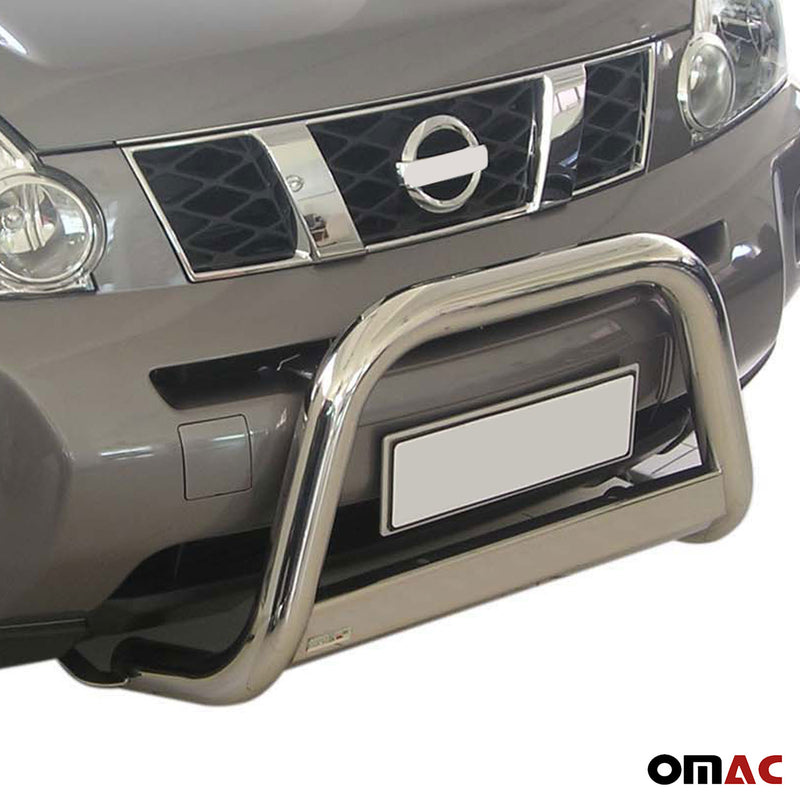 Protezione anteriore per Nissan X-Trail 2007-2010 ø63mm acciaio argento 