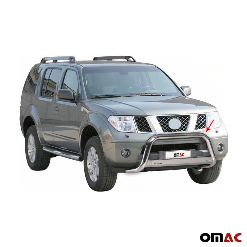 Protezione anteriore per Nissan Pathfinder 2005-2011 ø63mm acciaio argento