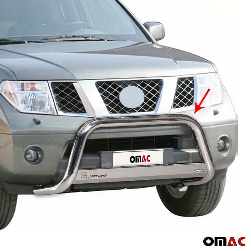 Protezione anteriore per Nissan Pathfinder 2005-2011 ø63mm acciaio argento