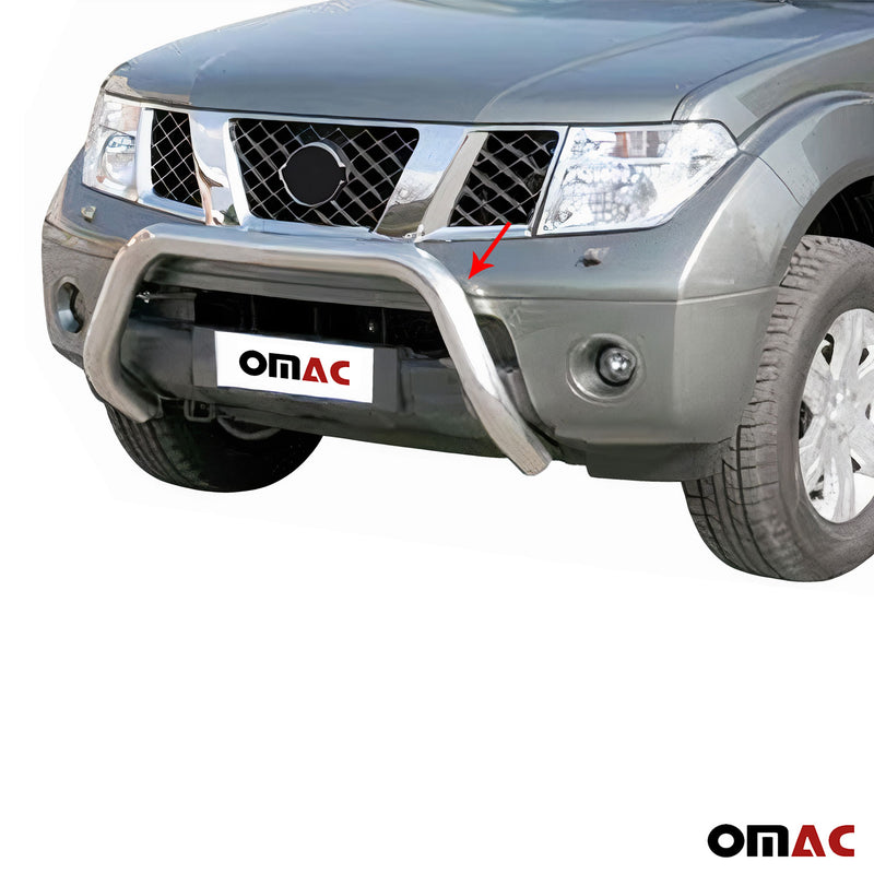 Protezione anteriore per Nissan Pathfinder 2005-2011 ø76mm acciaio argento 