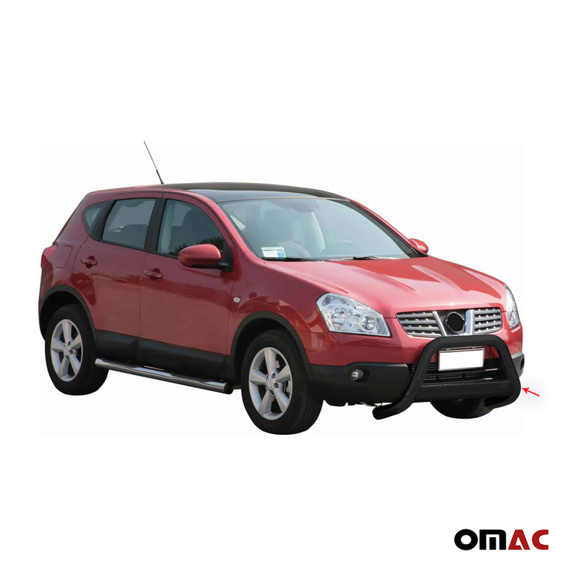 Barra di protezione anteriore per Nissan Qashqai 2007-2010 ø63mm acciaio nero 