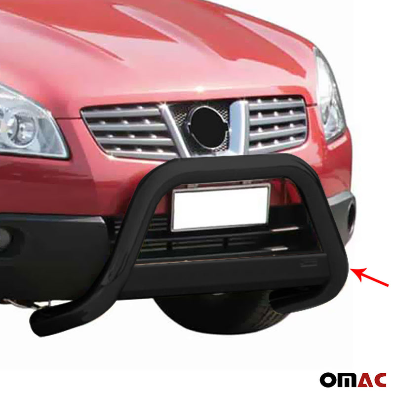 Barra di protezione anteriore per Nissan Qashqai 2007-2010 ø63mm acciaio nero 