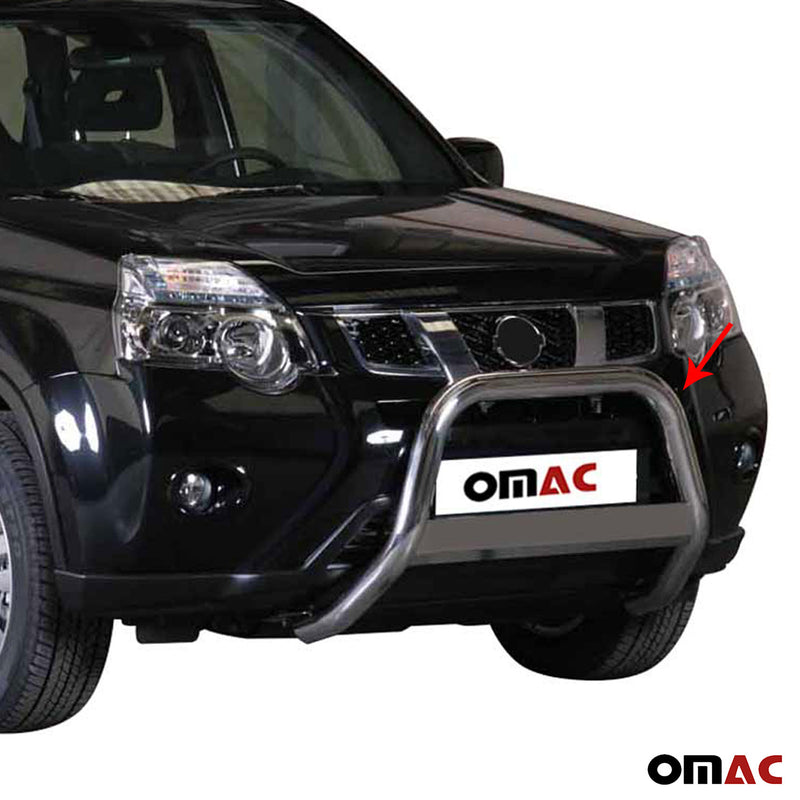 Protezione anteriore per Nissan X-Trail 2011-2014 ø63mm acciaio argento 