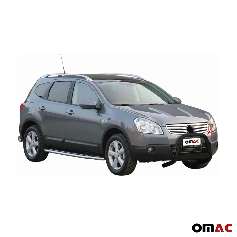 Barra di protezione anteriore per Nissan Qashqai +2 2008-2013 ø63mm acciaio nero