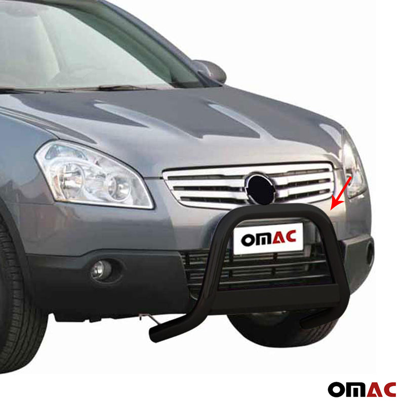 Barra di protezione anteriore per Nissan Qashqai +2 2008-2013 ø63mm acciaio nero