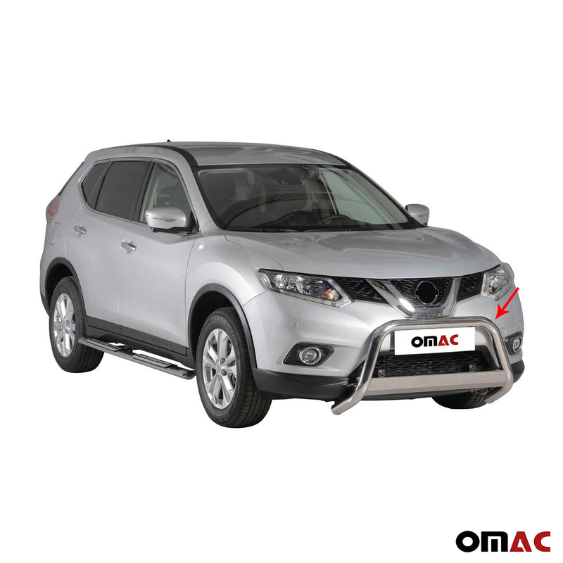 Protezione anteriore per Nissan X-Trail 2015-2017 ø63mm acciaio argento 