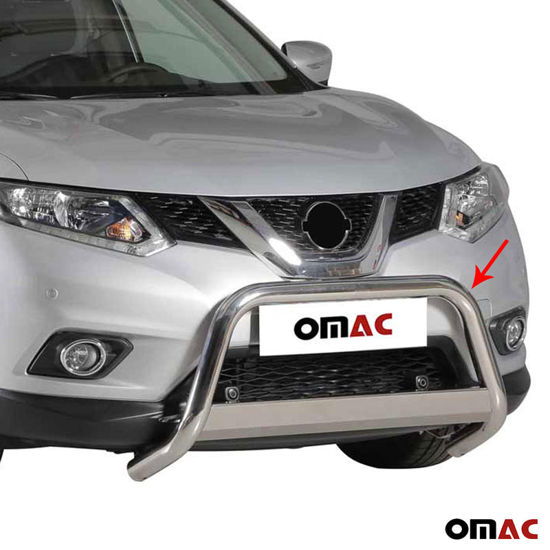 Protezione anteriore per Nissan X-Trail 2015-2017 ø63mm acciaio argento 