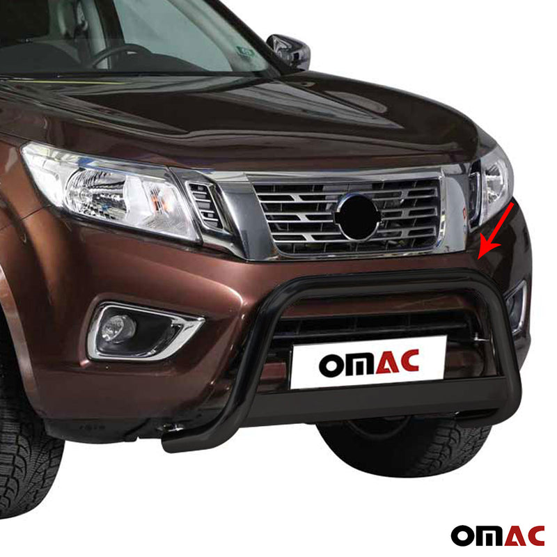 Barra di protezione anteriore per Nissan NP300 Navara 2016-2021 ø63 acciaio nero