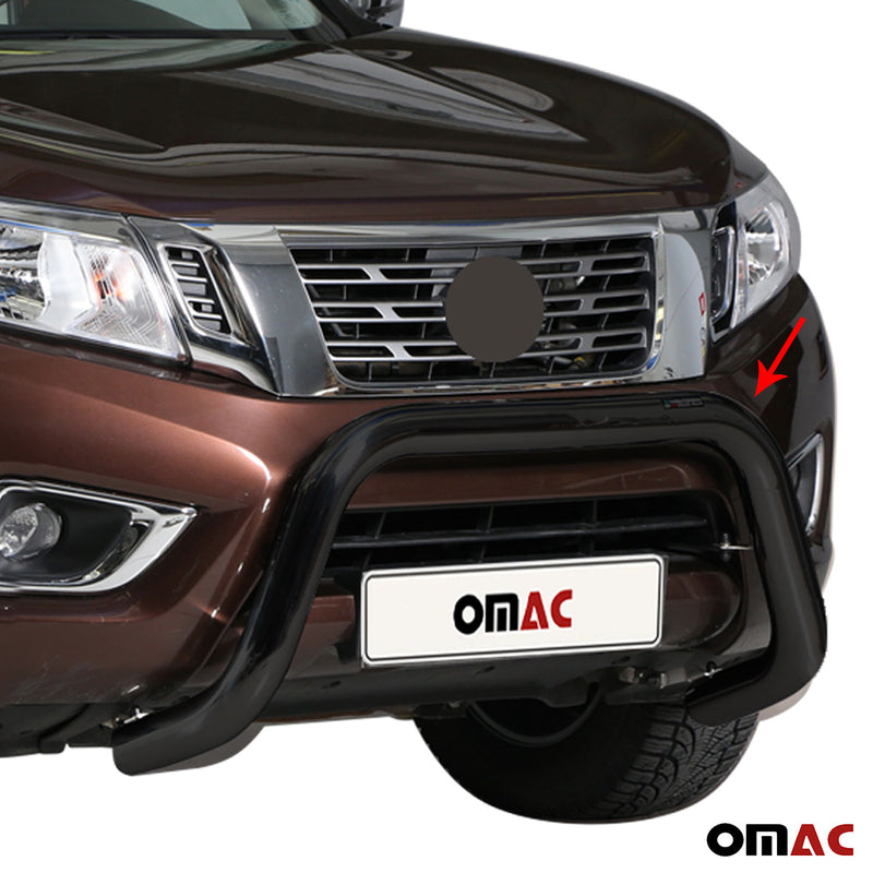 Barra di protezione anteriore per Nissan NP300 Navara 2016-2021 ø76 acciaio nero