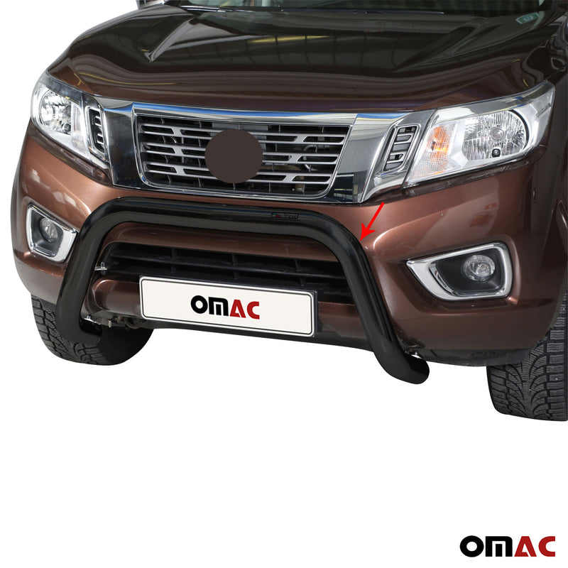 Barra di protezione anteriore per Nissan NP300 Navara 2016-2021 ø76 acciaio nero