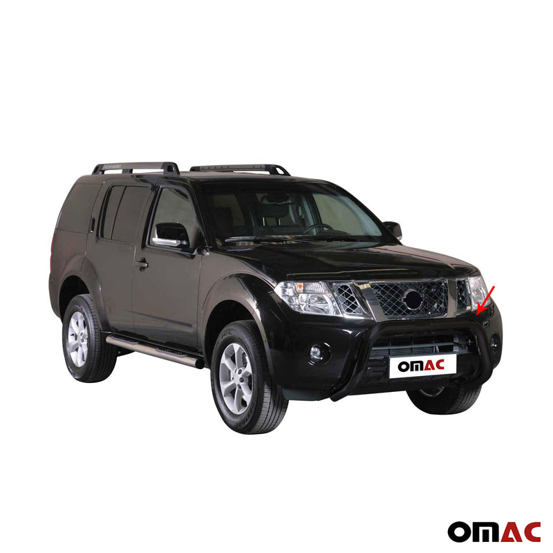 Protezione anteriore per Nissan Pathfinder V6 2010-2013 ø76mm Nero