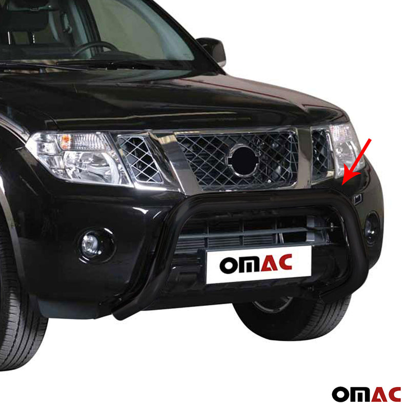 Protezione anteriore per Nissan Pathfinder V6 2010-2013 ø76mm Nero