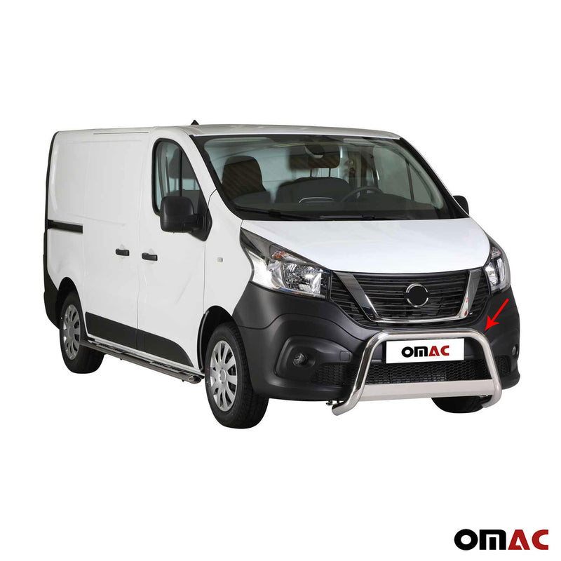 Protezione anteriore per Nissan NV300 2016-2021 ø63mm acciaio argento 