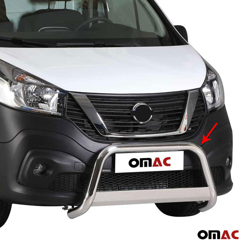 Protezione anteriore per Nissan NV300 2016-2021 ø63mm acciaio argento 