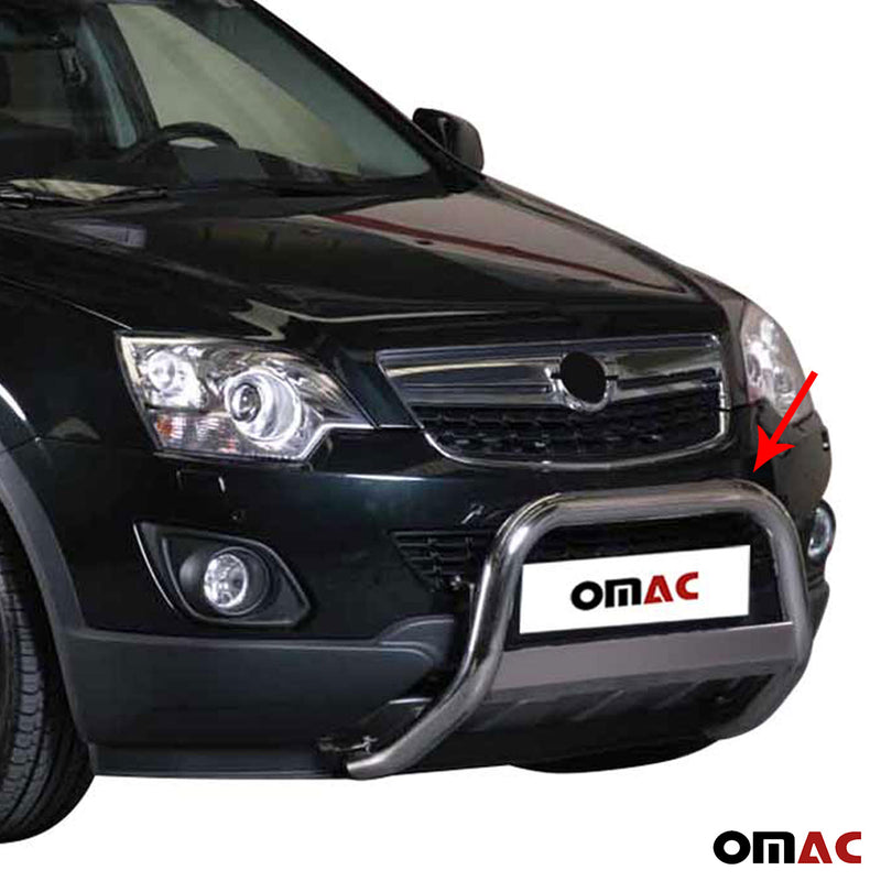 Protezione anteriore per Opel Antara 2011-2015 ø63mm acciaio argento 