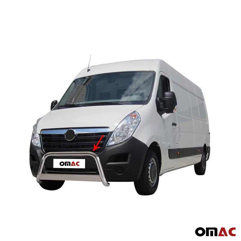 Protezione anteriore per Opel Movano 2010-2021 ø63mm acciaio argento 