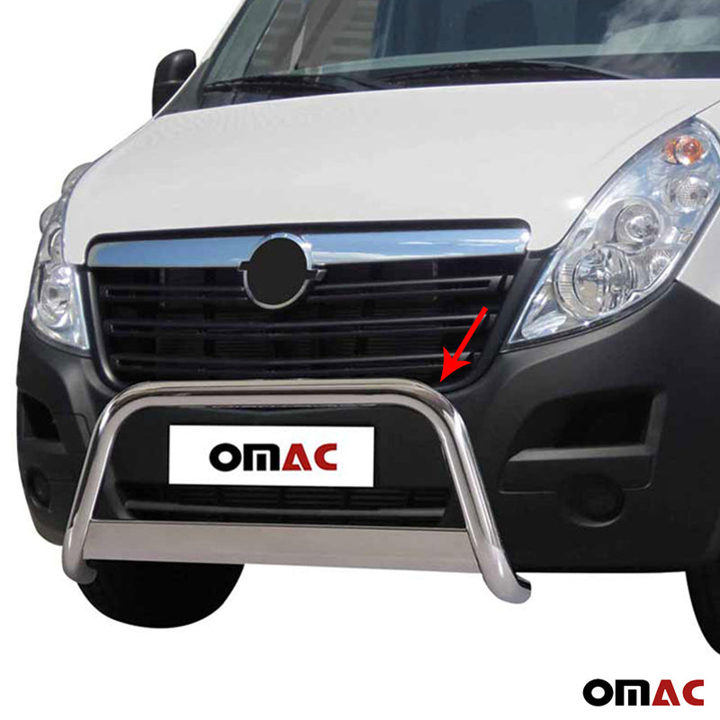 Protezione anteriore per Opel Movano 2010-2021 ø63mm acciaio argento 