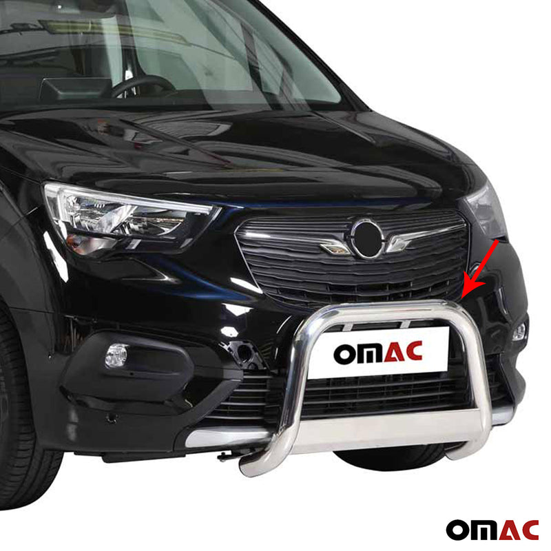 Protezione anteriore per Opel Combo 2018-2025 ø63mm acciaio argento 