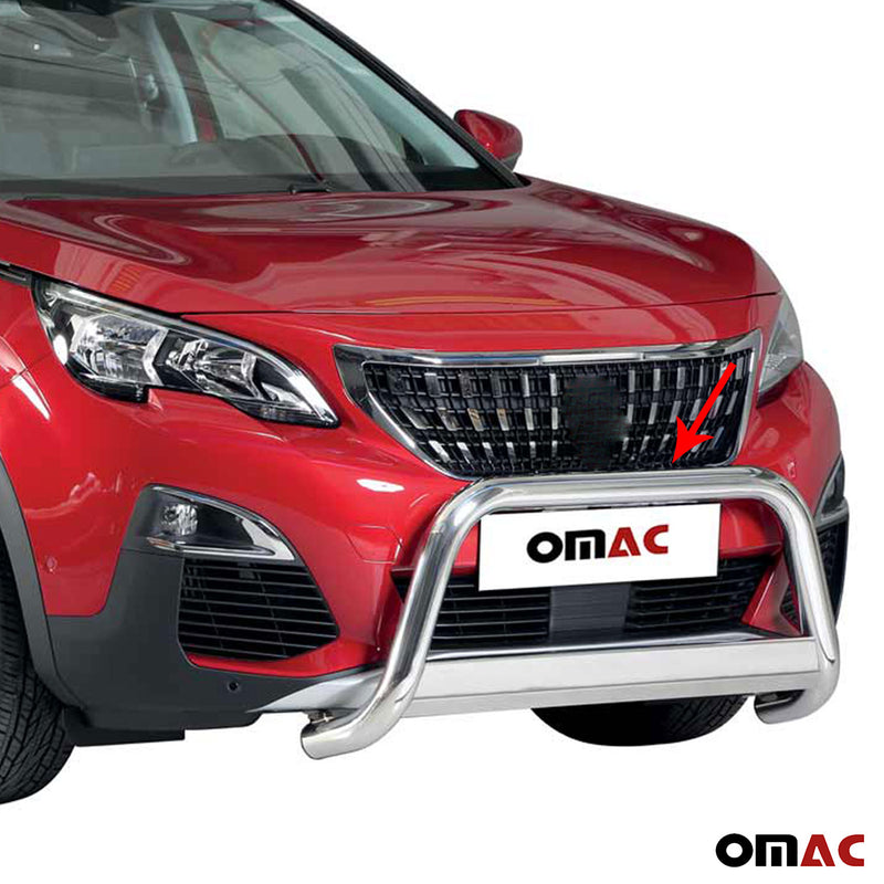 Protezione anteriore per Peugeot 3008 2018-2021 ø63mm acciaio argento 