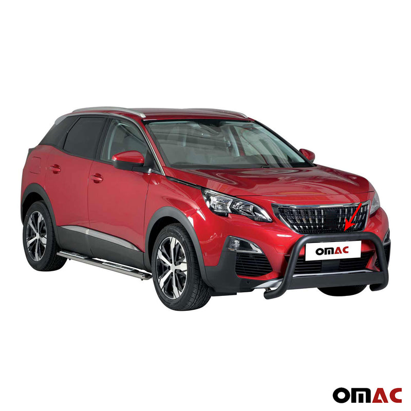 Protezione anteriore per Peugeot 3008 2018-2021 ø63mm acciaio nero 