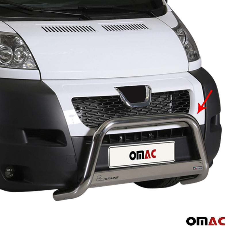 Protezione anteriore per Peugeot Boxer 2006-2013 ø63mm acciaio argento