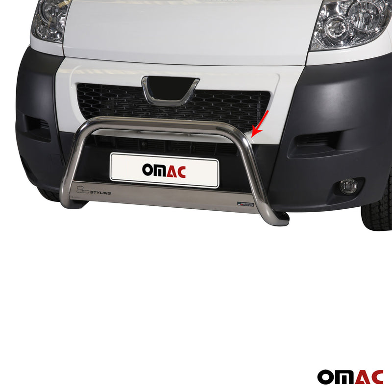 Protezione anteriore per Peugeot Boxer 2006-2013 ø63mm acciaio argento