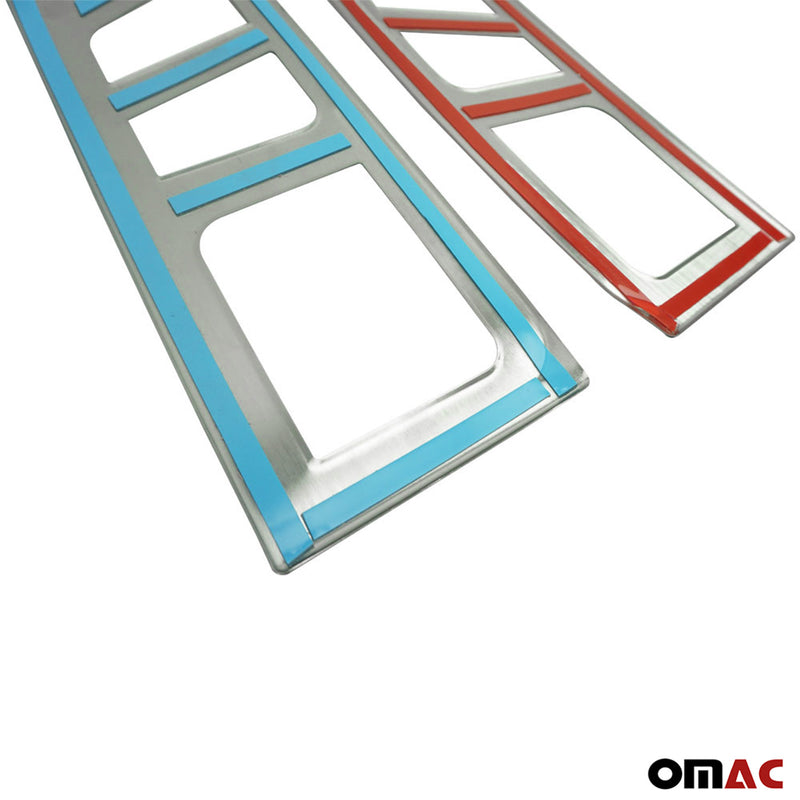 Strisce luci posteriori per Peugeot Partner Tepee 2008-2012 in acciaio inox, 2 pezzi 